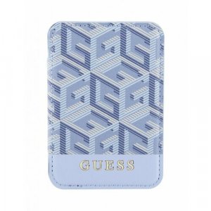 Кредитница Wallet Cardslot MagSafe PU G CUBE with metal logo GUWMSHGCFSEB, синий, голубой GUESS. Цвет: синий