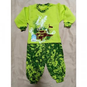 Пижама , размер 86/92-52, зеленый РУСЬ. Цвет: зеленый