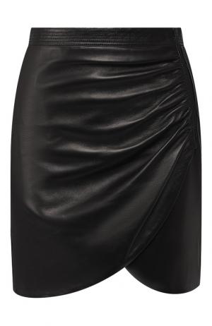 Кожаная мини-юбка на молнии Givenchy. Цвет: черный