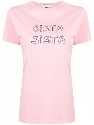 Футболка Sista Bella Freud. Цвет: розовый