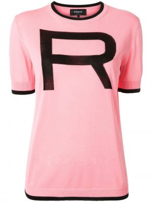 Топ с логотипом R Rochas. Цвет: розовый