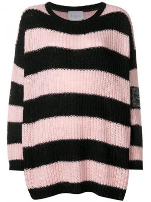 Трикотажный свитер в полоску Gaelle Bonheur. Цвет: розовый