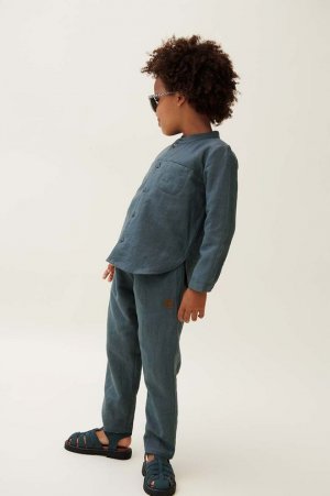 Детские льняные брюки Orlando, синий Liewood