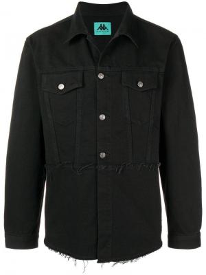 Джинсовая куртка DANILO PAURA X KAPPA с отделкой. Цвет: черный