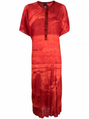 Пляжное платье 2000-х годов с принтом Jean Paul Gaultier Pre-Owned. Цвет: красный