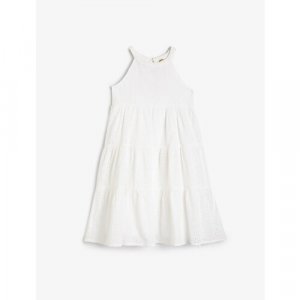 Платье , размер 110/116, бежевый, белый KOTON. Цвет: бежевый/белый/светло-бежевый