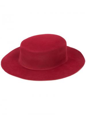 Фетровая шляпа Ryan Roche. Цвет: красный