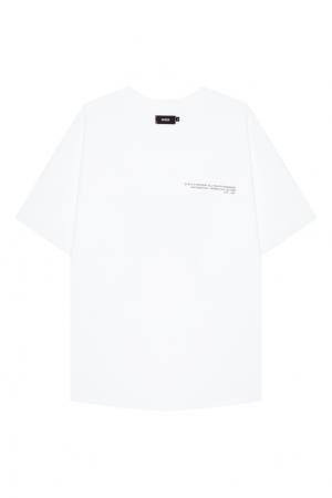 Белая футболка с надписями 51Percent. Цвет: белый