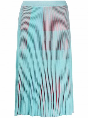 Плиссированная юбка миди Emporio Armani. Цвет: синий