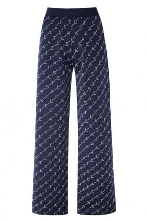 Широкие брюки с монограммами Stella McCartney. Цвет: синий