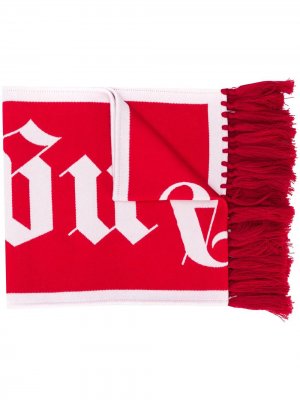 Объемный шарф с логотипом Palm Angels. Цвет: красный