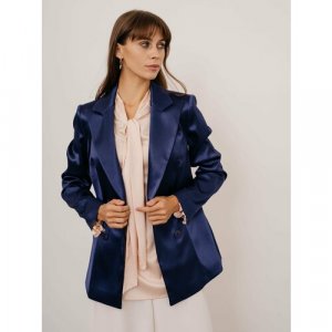 Пиджак , размер 50, синий Модный Дом Виктории Тишиной. Цвет: синий