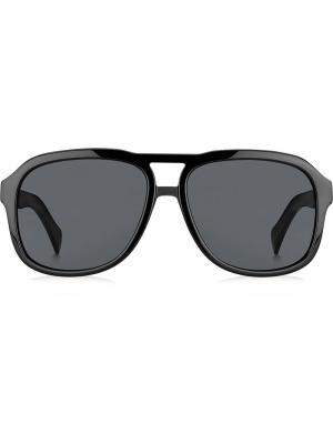 Солнцезащитные очки в массивной оправе Tommy Hilfiger. Цвет: черный