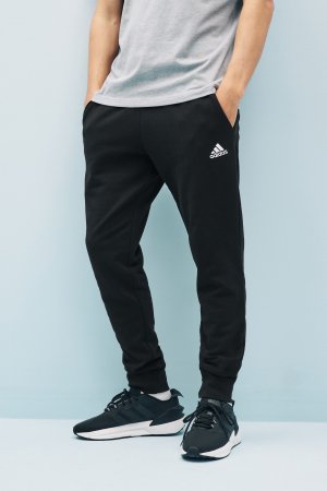 Махровые джоггеры Sportswear Essentials с зауженными штанинами, черный Adidas