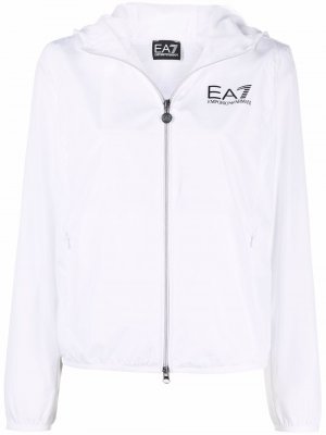Logo detail hooded jacket Ea7 Emporio Armani. Цвет: белый