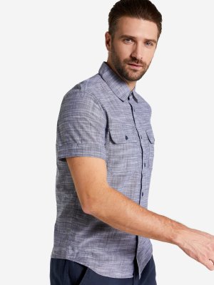 Рубашки с коротким рукавом мужская , Синий, размер 50 Outventure. Цвет: синий