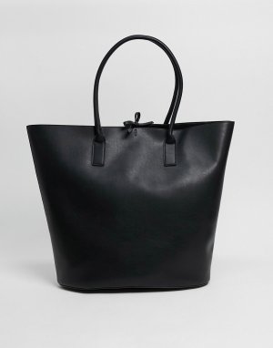 Черная большая сумка-тоут -Черный ASOS DESIGN