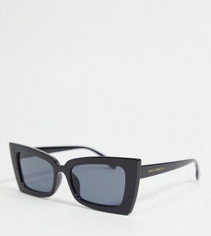 Солнцезащитные очки «кошачий глаз» в черной массивной оправе -Черный цвет South Beach