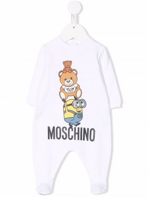 Пижама Teddy Bear x Minion Moschino Kids. Цвет: белый