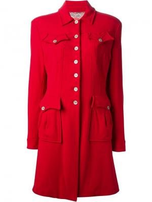 Вязаное пальто Christian Lacroix Vintage. Цвет: красный