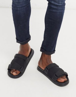 Черные легкие сандалии -Черный Toms