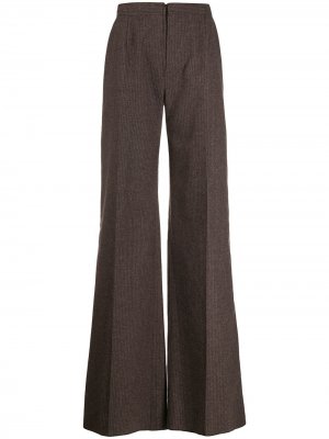 Расклешенные брюки в полоску 1970-х годов Emanuel Ungaro Pre-Owned. Цвет: коричневый