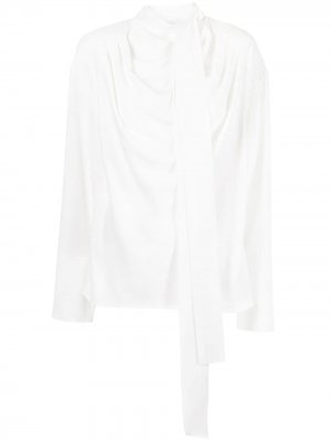 Драпированная блузка с бантом Goen.J. Цвет: белый
