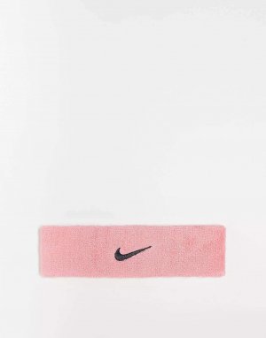 Розовая повязка на голову унисекс Training Swoosh Nike