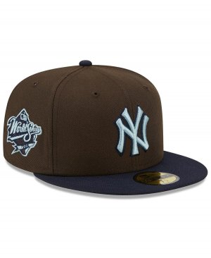 Мужская коричневая, темно-синяя облегающая шляпа New York Yankees 1999 World Series Walnut 9FIFTY Era