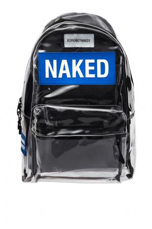 Рюкзак NAKED с синими нашивками KOROBEYNIKOV. Цвет: multicolor