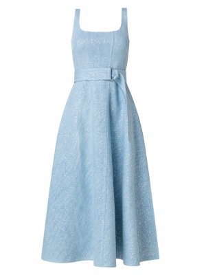 Джинсовое корсетное платье с крапинкой Akris punto, синий Punto