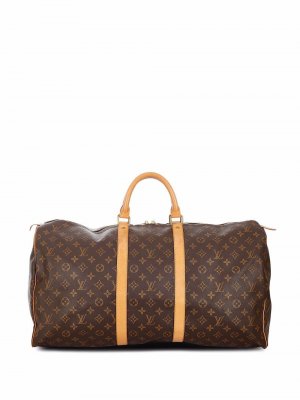 Дорожная сумка Keepall 55 2001-го года Louis Vuitton. Цвет: коричневый