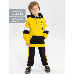 Комплект одежды , размер 122, черный, желтый КотМарКот. Цвет: желтый/желтый-черный/черный