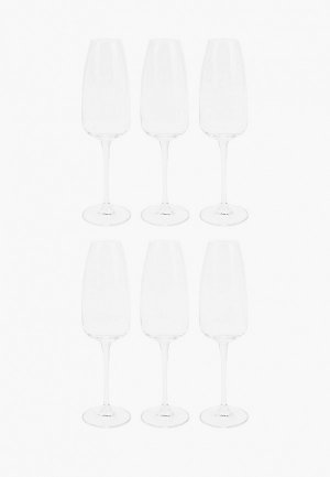 Набор бокалов Crystalite Bohemia для шампанского Anser/Alizee, 6 шт. х 290 мл. Цвет: прозрачный