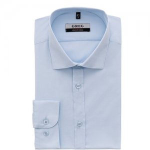 Рубашка, размер 174-184/38, голубой GREG. Цвет: голубой