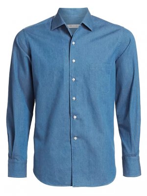 Джинсовая рубашка Andre на пуговицах , синий Loro Piana