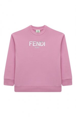 Хлопковый свитшот Fendi. Цвет: розовый