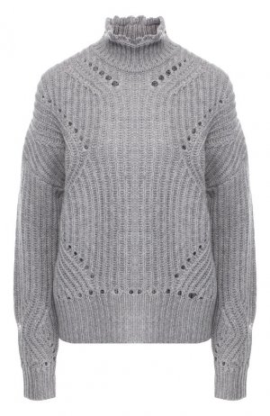 Кашемировый пуловер с высоким воротником FTC. Цвет: серый