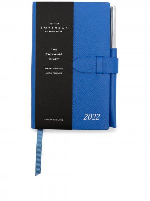 Записная книжка 2022 Panama Smythson. Цвет: синий