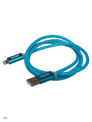 Кабель-переходник светящийся USB-8pin синий (CBL710-U8-10BU) WIIIX 1м. Цвет: синий