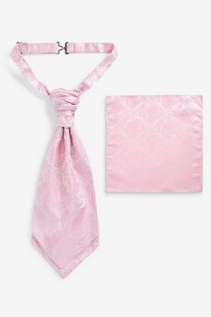 Комплект из галстука-бабочки и нагрудного платка , розовый Next
