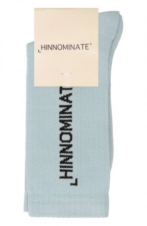 Хлопковые носки HINNOMINATE. Цвет: голубой