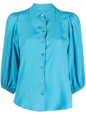 Блузка с рукавами три четверти Merci. Цвет: синий