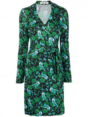 Платье New Jeanne с принтом DVF Diane von Furstenberg. Цвет: зеленый