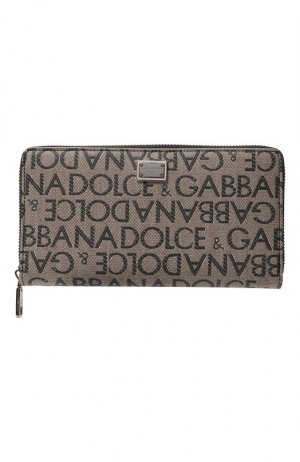Текстильное портмоне Dolce & Gabbana. Цвет: коричневый