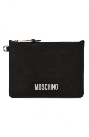 Кожаный футляр для документов Moschino. Цвет: чёрный