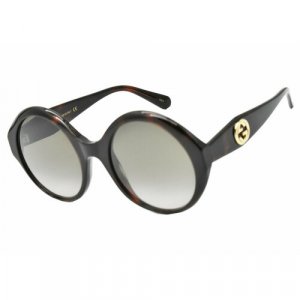 Солнцезащитные очки GG0797S, коричневый, черный GUCCI. Цвет: коричневый/черный/зеленый