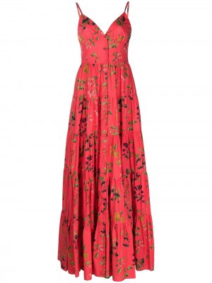 Платье Nathali с цветочным принтом Cara. Цвет: красный