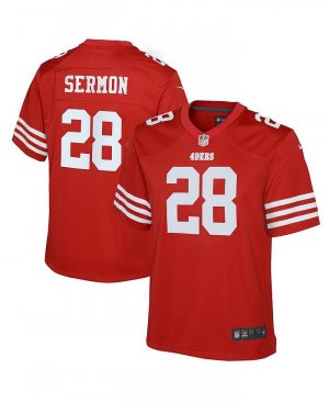 Игровая майка Big Boys Trey Sermon Scarlet San Francisco 49ers , красный Nike