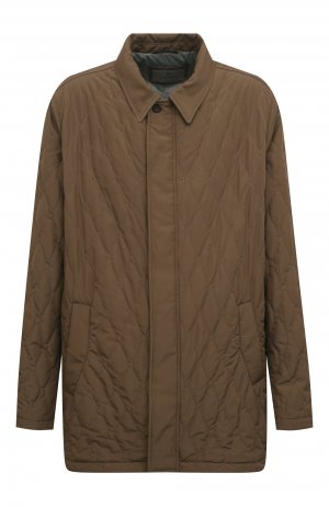 Утепленная куртка Canali. Цвет: коричневый